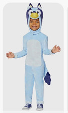 Spirit Halloween Bluey Toddler Costume 2T Hooded Polyester Jumpsuit Outfit