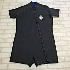 Black Short Sleeve Neoprene One Piece Wet Suit Parkway Surf Swim Snorkel Size XL