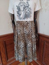 Vintage 1990s/Y2K Star Vixen Leopard Print Grunge Glam Circle Skirt