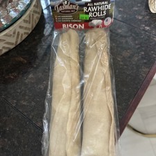 All Natural Rawhide Dog Chews Treats 9  10" Grass Rolls for Medium/Large Dogs 4ct