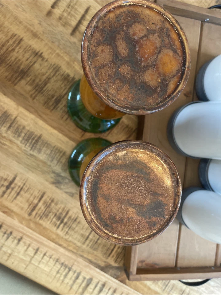 Juego de 2 Candelabros de Cerámica PIER 1 IMPORTS 10" para Velas Redondas 3x3 Foto 2 de 4