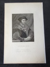 litografia, portrety angielskie "Sir Thomas More" R. Weedman sc.