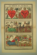 Il Specchio Del Pescatore Incisione Religiosa Antica Imaging Epinal Pellerin