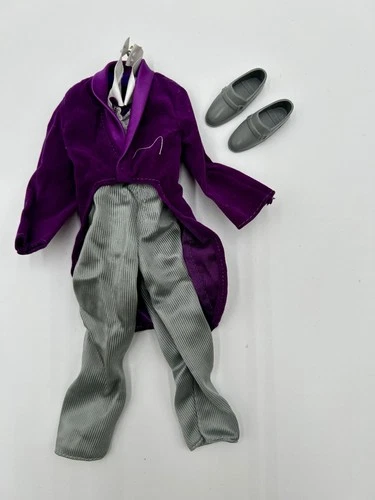 Vintage (EX.)  80s Mattel Ken Doll Purple Tuxedo, Shirt, shoes,tie,jacket