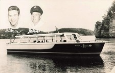 Nautical RPPC Postcard Real Photo Upper Dells Tour Boat