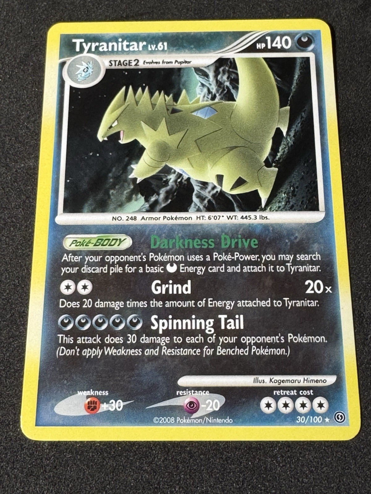 Tyranitar - (DP Stormfront) 030/100 Deck Exclusives Holo Lp