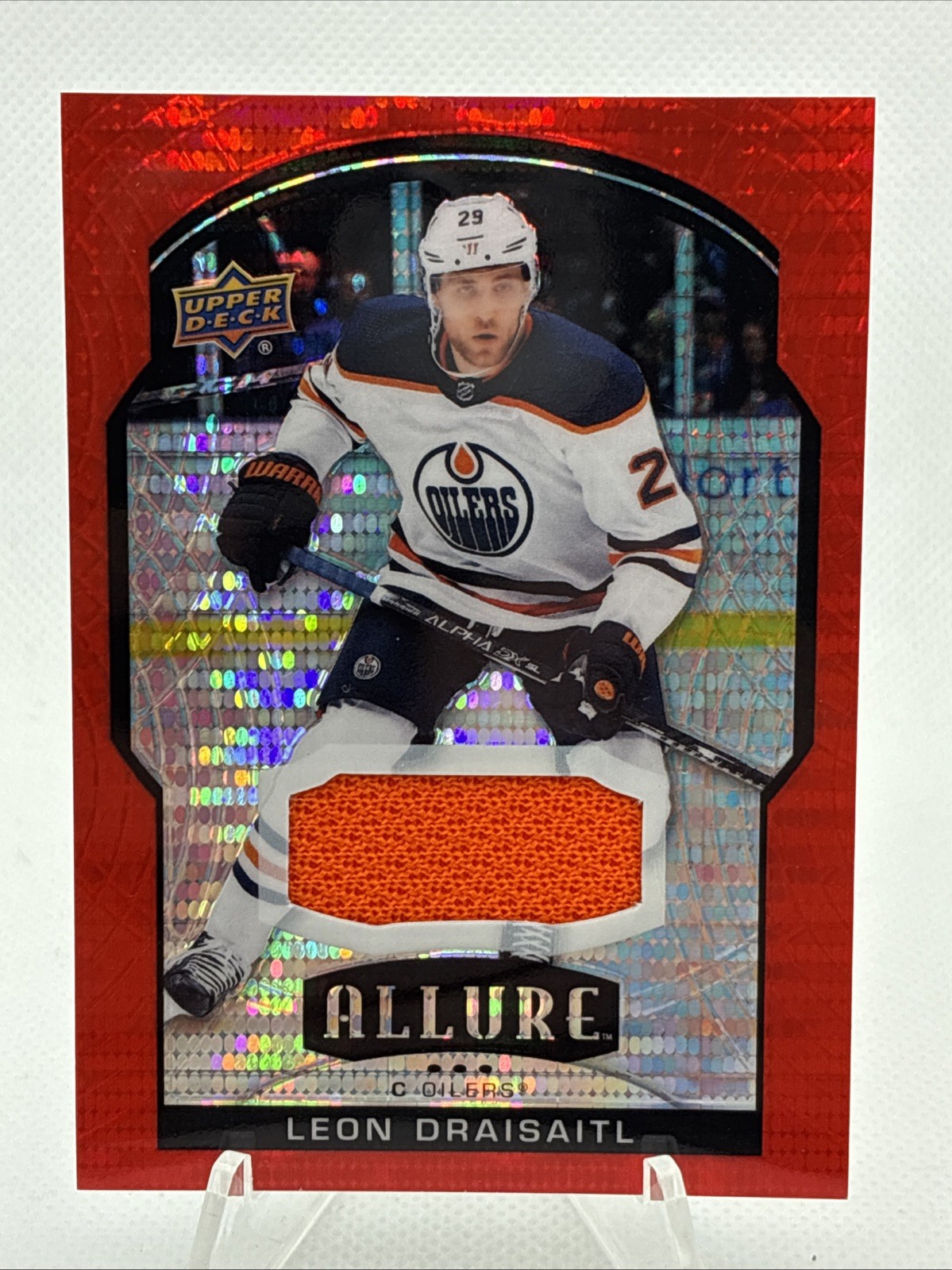 2020-21 Upper Deck Allure - Leon Draisaitl #58 Red Rainbow Jerseys (MEM)