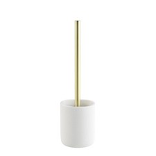 Douceur d'Intérieur, Scopino WC (Ø 10,2 x 36,5 cm) Aquamarbre Bianco/Oro, APRg