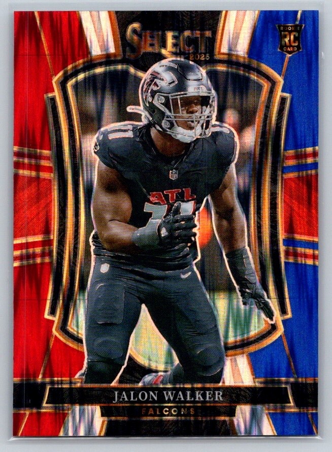 2025 Panini Select #146 Jalon Walker Red and Blue Prizm Shock
