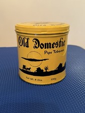Vintage 1930s Tobacco Tin OLD DOMESTIC Lancaster PA Pipe Tobacco Since 1704 NICE