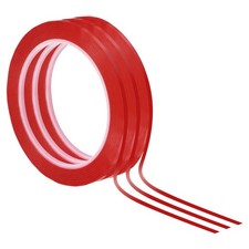 3Pcs 1/8" x 72 Yards Whiteboard Tape Thin Dry Erase Tape Red