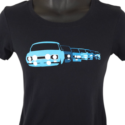 Blipshift Car T Shirt Womens Size Medium Black Chad Buske Art Tee