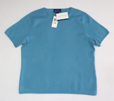 Charter Club Women's Size L 2-Ply 100% Cashmere Short Sleeve Sweater