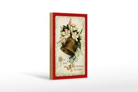 Holzschild Weihnachten Santa Claus Winterzeit 12X18 Cm Deko Schild