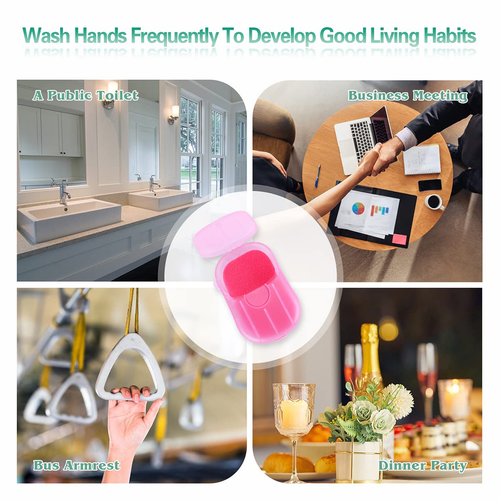 12 Boxes Mini Hand Soap Sheets Soap Paper Sheets, Disposable Travel Scented Soap - Picture 5 of 12