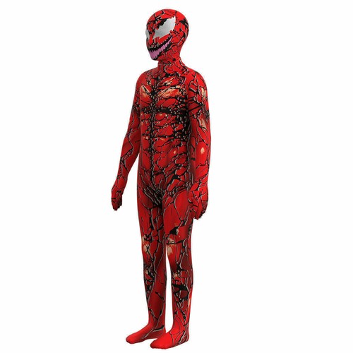 Kids Venom 2 Carnage Cletus Kasady Zentai Cosplay Costume Jumpsuit Halloween - Picture 5 of 12