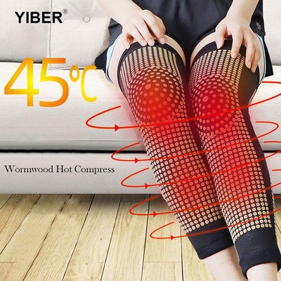 Dot Pattern Heating Knee Sleeves Women Garments Sports Brace Support Knee Sleeve