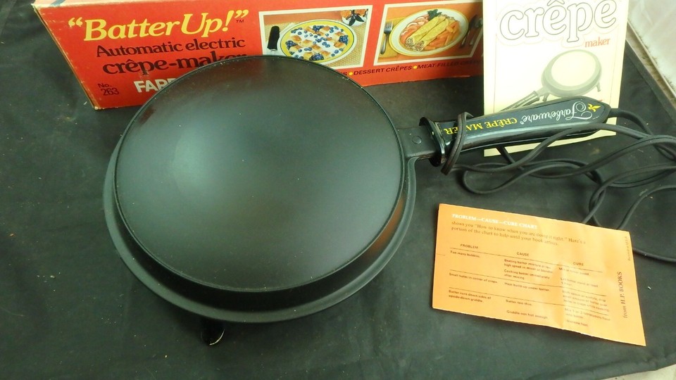 Vintage Farberware Batter Up! Automatic Electric Crepe Maker 263 eBay