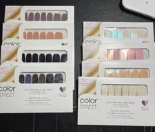 Color Street Nail Strips Glitter Overlay Pedicure