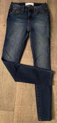 Skinny Cropped Ankle Blue Jeans 