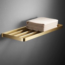 Brass Wall Mount 20" Brushed Gold Single Layer Bathroom Towel Holder Bar Rack