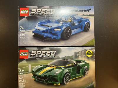 Lot Of LEGO Speed Champions 76902 McLaren Elva 76907 Lotus Evija