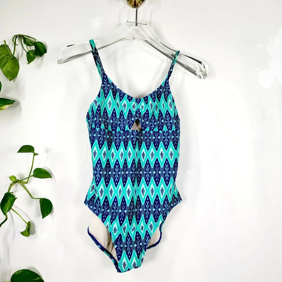 Turquoise one piece bathing cheap suit