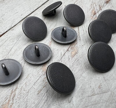 10 x Stahl Knopf Knöpfe Ösenknopf matt 15mm, zum aufnähen Stahlknöpfe (B91)