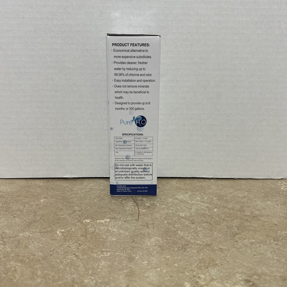 Pure H2O Replacement Refrigerator Water Filter Ph21500 New Sealed In