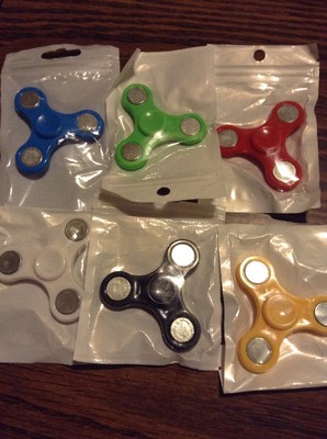 6X Hand Tri Fidget Finger Spinner, Spin Stress Focus Desk Toy Gift.