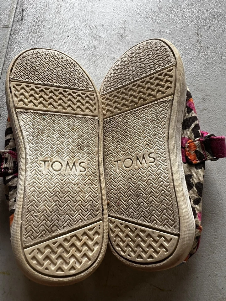 TOMS Pequeño Leopardo Mary Jane Niños Niñas Talla 8 M Pisos Informales 10010657 Foto 2 de 4