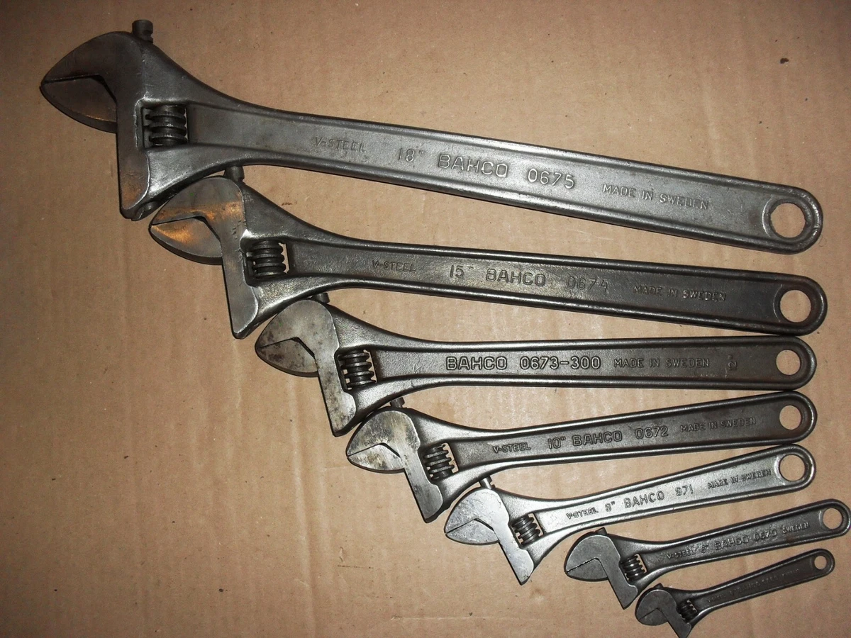 BAHCO ADJUSTABLE WRENCHES SIZES 18