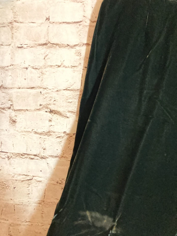 Laura Ashley Velvet Dress Pants Womens 12 Dark Forest Green Ultra Wide Leg - Image 3 of 4