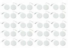 40 Electrode Pads EMS for Tens Massager 7000, 3000- 2 Inch Rouned White Cloth