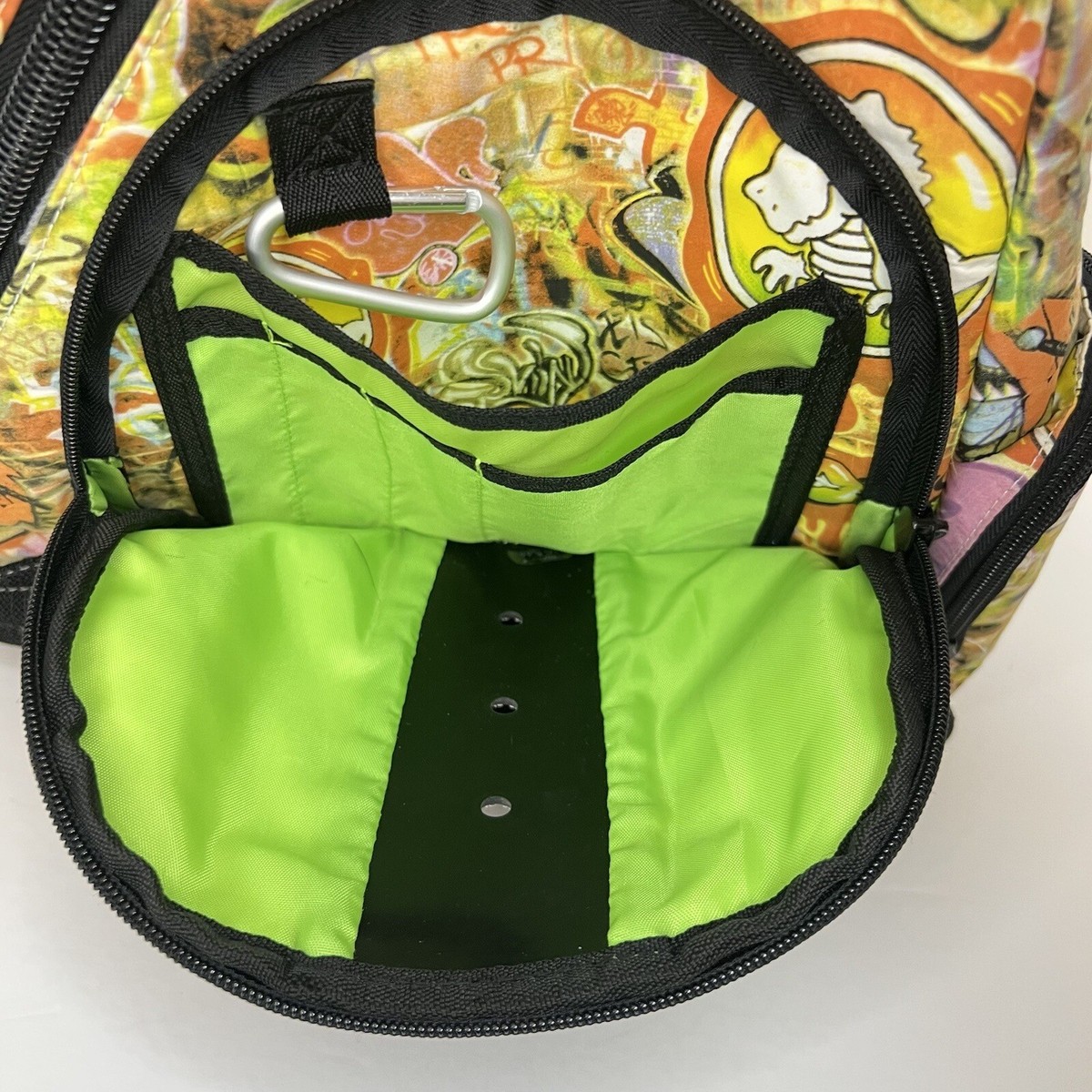 Crocs Sling Bag Backpack Graffiti Print Yellow Orange with 