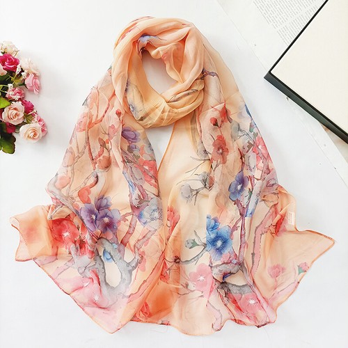 Long Soft Chiffon Scarf Plain Sheer Wrap Shawl Womens Large Stole Neck Scarves♧ - Picture 21 of 93