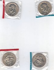 1977 P D UNCIRCULATED EISENHOWER DOLLARS IN THE MINT CELLO L K NICE COINS