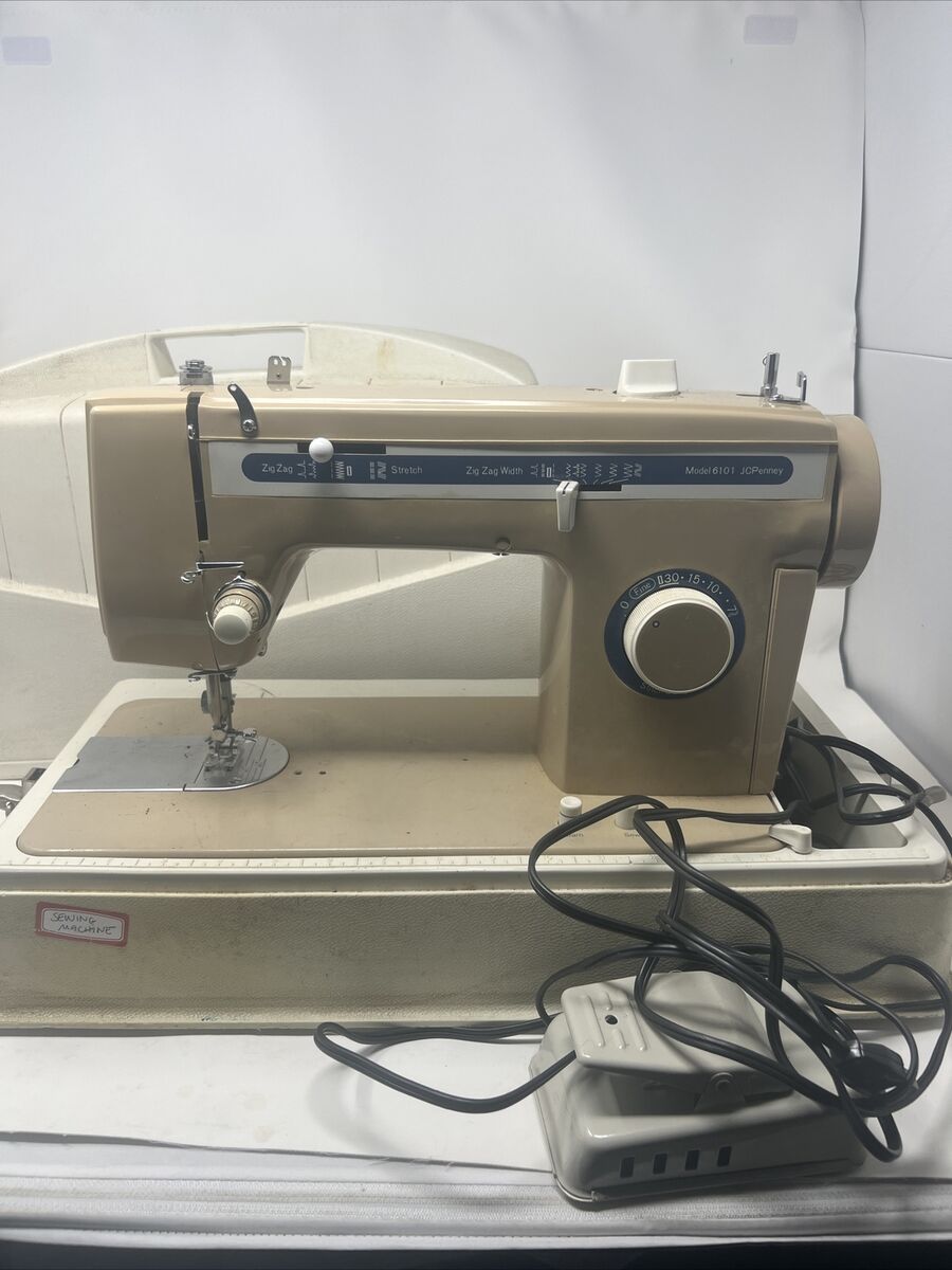 JCPenney Model 6101 Zig-Zag Sewing Machine w/Pedal, Case | eBay JCPenney Model 6101 Zig-Zag Sewing Machine w/Pedal, Case | eBay