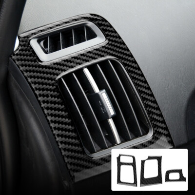 3PCS Black Side Air Vent Sticker Carbon Fiber For Toyota Prius 2010-2011