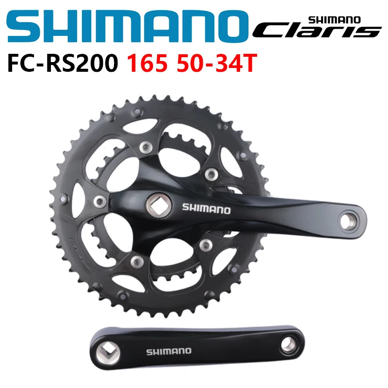 Road Bike Cranksets 2*8 Speed 165mm Bicycle Crank Arms 50-34T Double Chainwheel