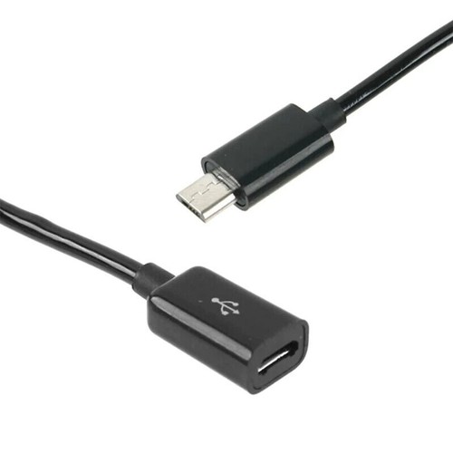 Cable de datos de extensión de carga rápida en espiral micro USB-B 5 pines macho a hembra 3 m - Imagen 2 de 6