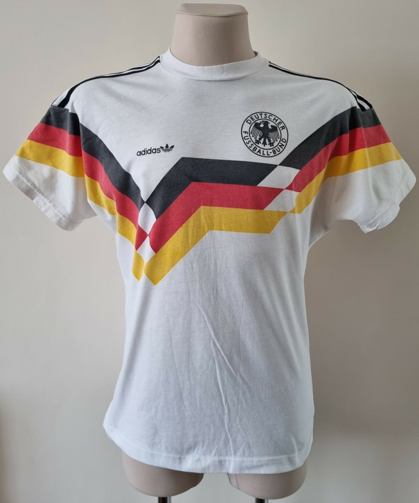 Germany 1988 - 1990 Home football Adidas vintage cotton shirt size Medium