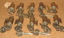Lot of 10 Russwin Lock Cores with Keys