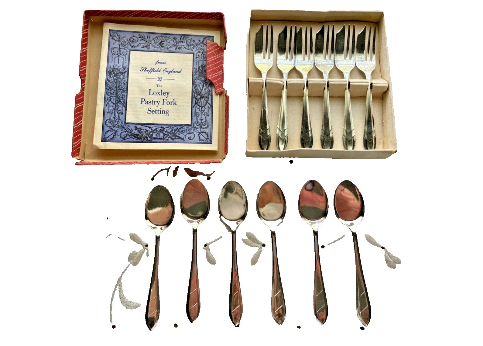 Nos Sheffield Art Deco Antigüedades Plateado