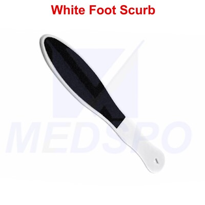 White Foot Scrub Callus Remover Dead Skin Scrubber Manicure Pedicure Scrapper