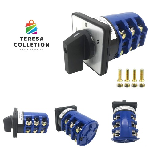 Rotary Cam Changeover Switch LW28-125/3 660V 125A 3 Position 12 Terminals Uni...