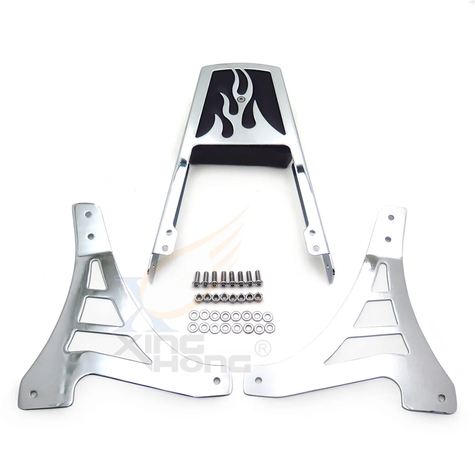 Flame Backrest Sissy Bar for 1995-2003 Harly Sportster 883 XL883 1200 XL1200 - Image 2 of 4