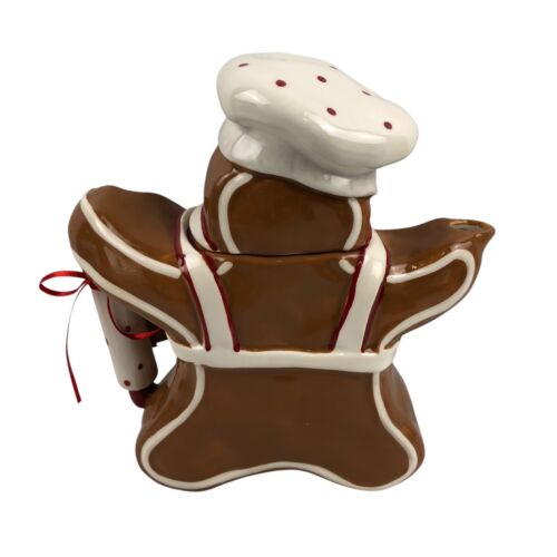 Blue Sky Clayworks Gingerbread Man Teapot Heather Goldminc Christmas NWT - Picture 3 of 7
