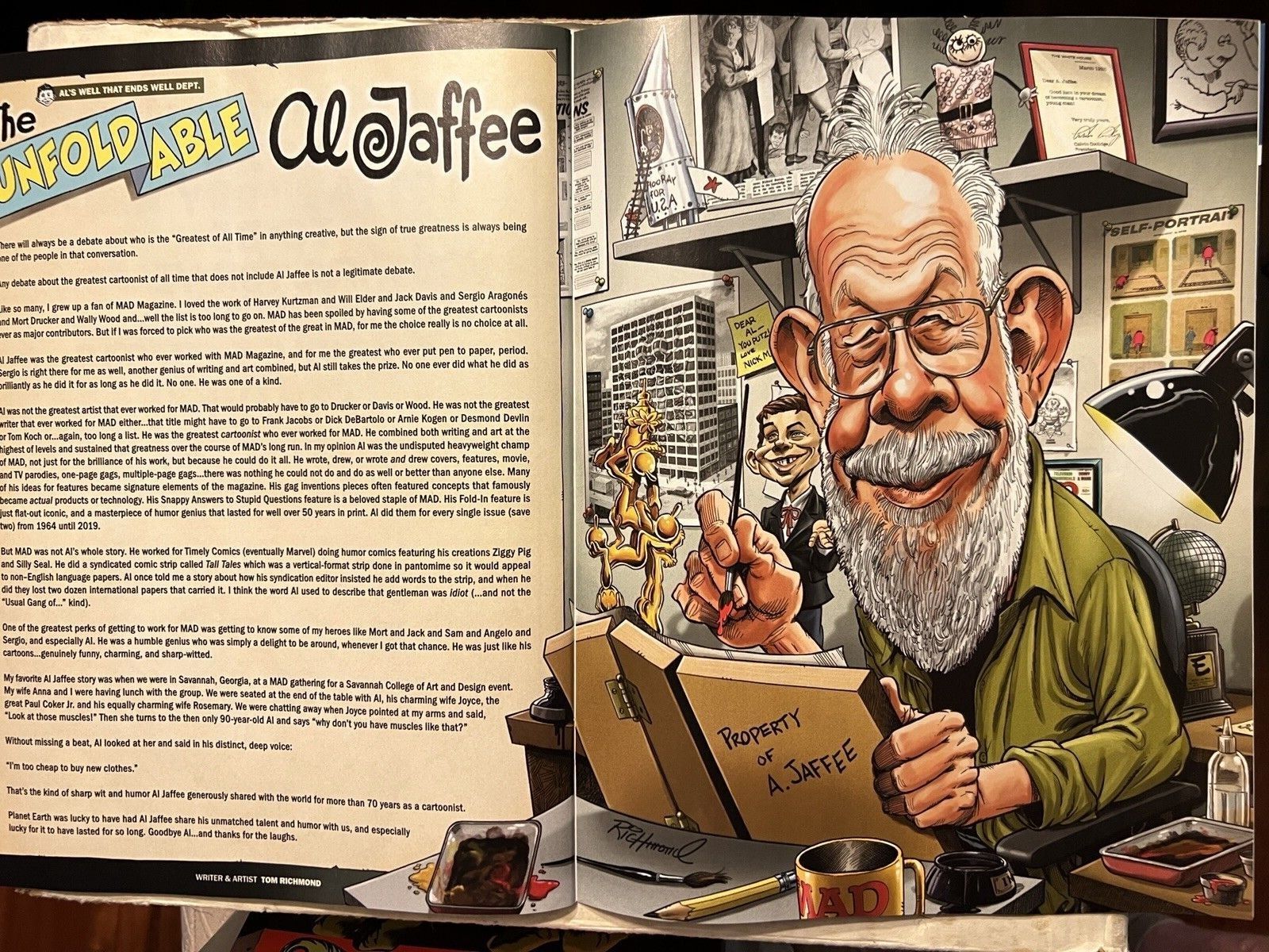 RIP, Al Jaffee, legendary, longtime cartoonist for @Mad.Magazine