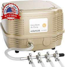 Burbujeador de oxígeno silencioso comercial para hidroponía con cable eléctrico